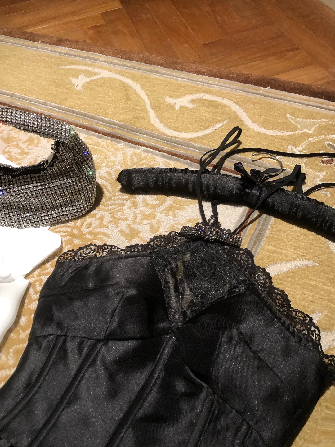 Cute A Line Halter Black Lace Satin Short Homecoming Dress Cocktail Dress DP2703