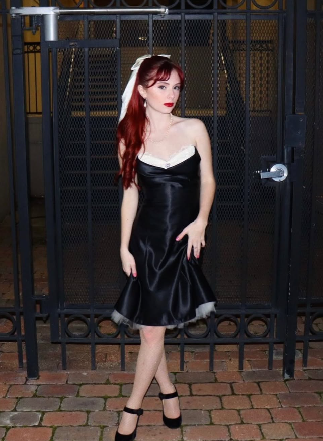Cute A Line Strapless Black Satin White Tulle Short Cocktail Dresses Homecoming Dresses DP2271