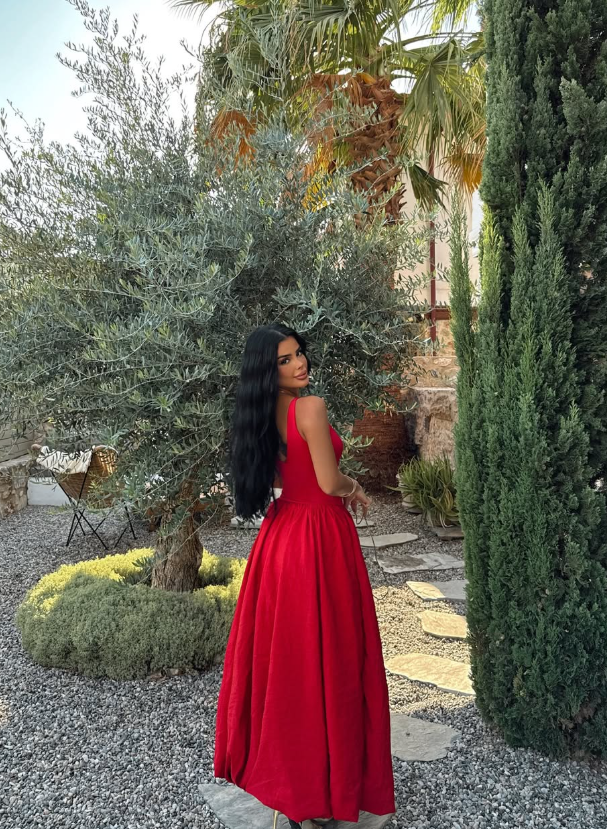 Pretty Burgundy A Line V Neck Satin Long Prom Dress Party Dress DP8227