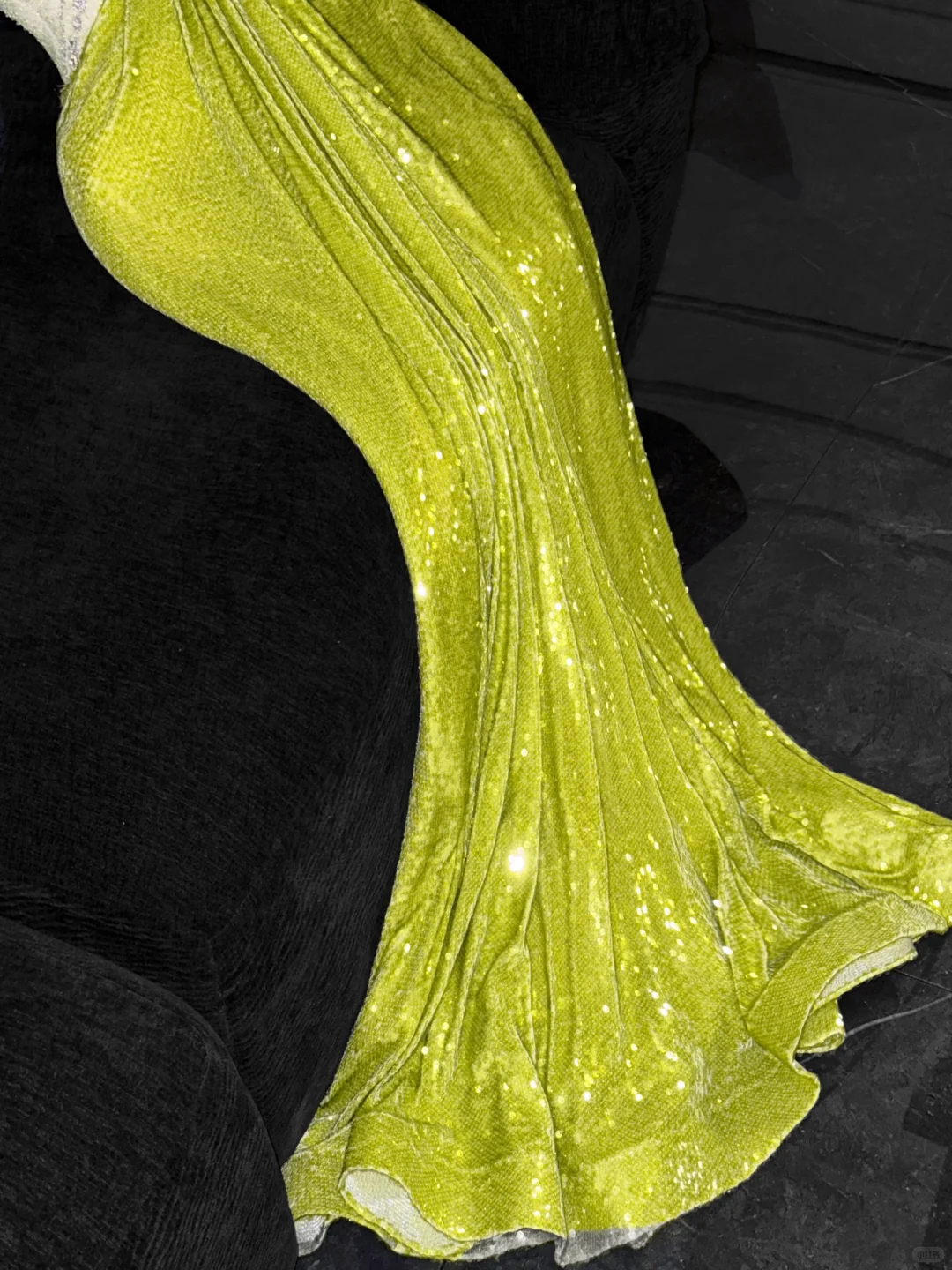 Gorgeous Mermaid Strapless Rhinestone Green Sequin Tulle Long Prom Dress Evening Dress DP2557