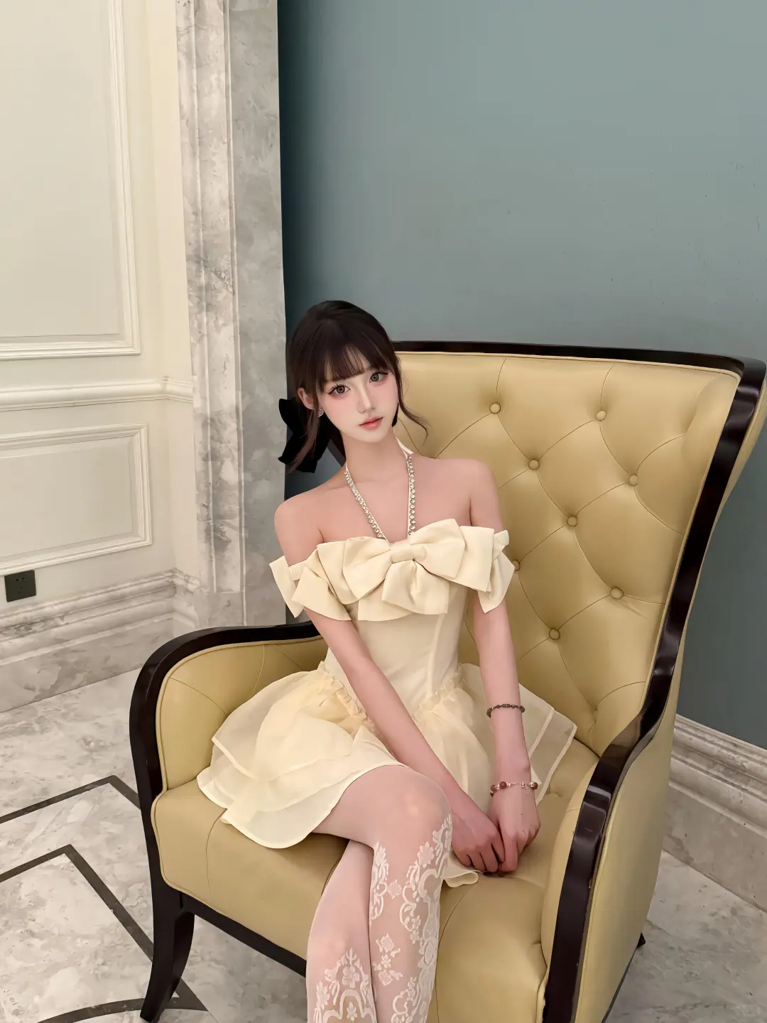 Champagne A Line Off the Shoulder Bow Organza Satin Mini Homecoming Dress Birthday Dress DP2616
