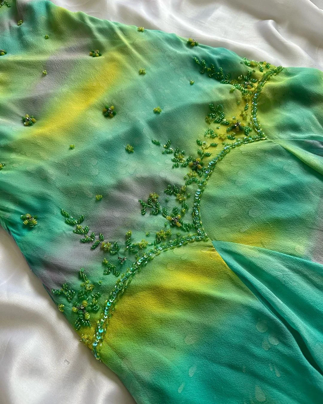 Cute A Line Halter Green Beaded Chiffon Prom Dress Graduation Prom Dress DP1994