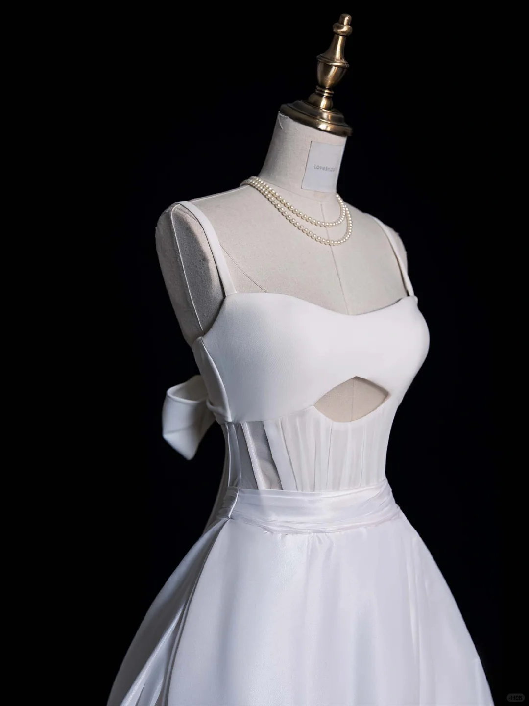 Simple A Line Spaghetti Strap White Satin Long Sweep Prom Dress Graduation Prom Dress DP2211