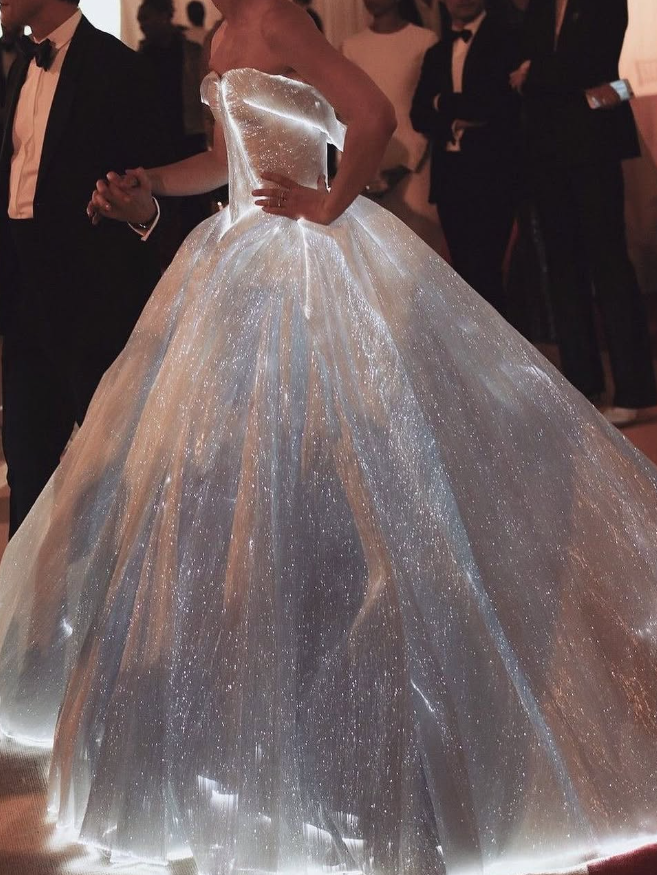 Cinderella Ball Gown Strapless Satin Long Prom Dress Evening Dress DP1813