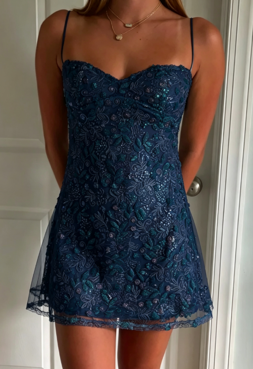 Purple Sequin Tulle Homecoming Dress Open Back Bow Tie Short Dress DP7082