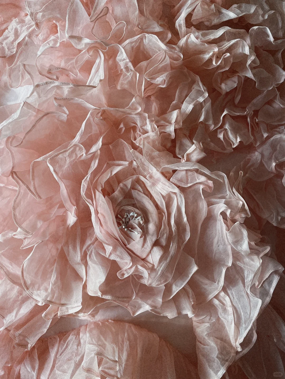 Sweety Light Pink Ball Gown Floral Tulle Prom Dress 16th Birthday Dress DP5019