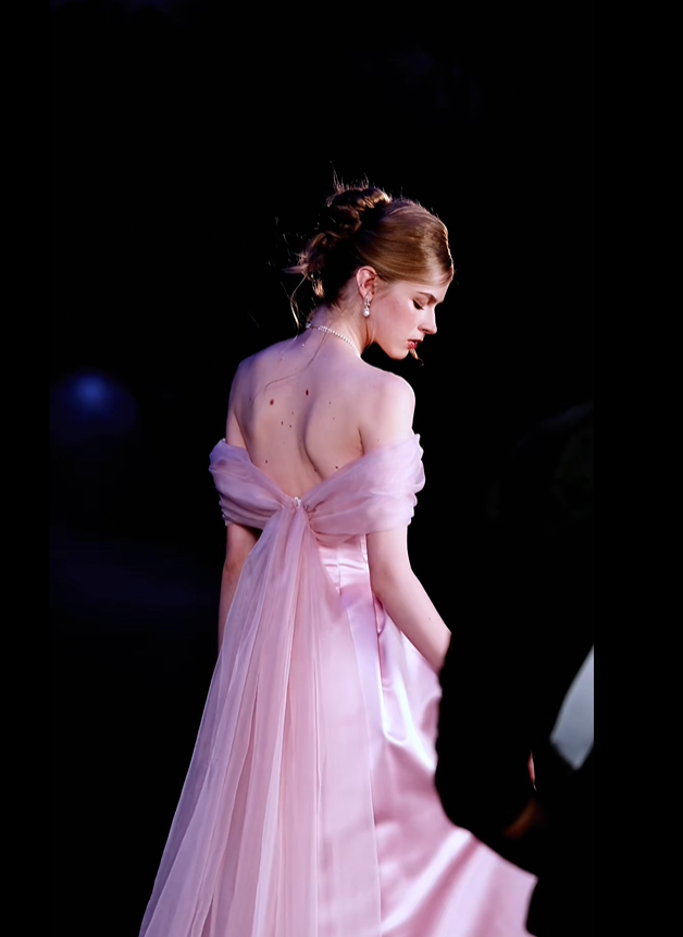 Purple A Line Off the Shoulder Floral Tulle Satin Prom Dress Evening Dress DP4777