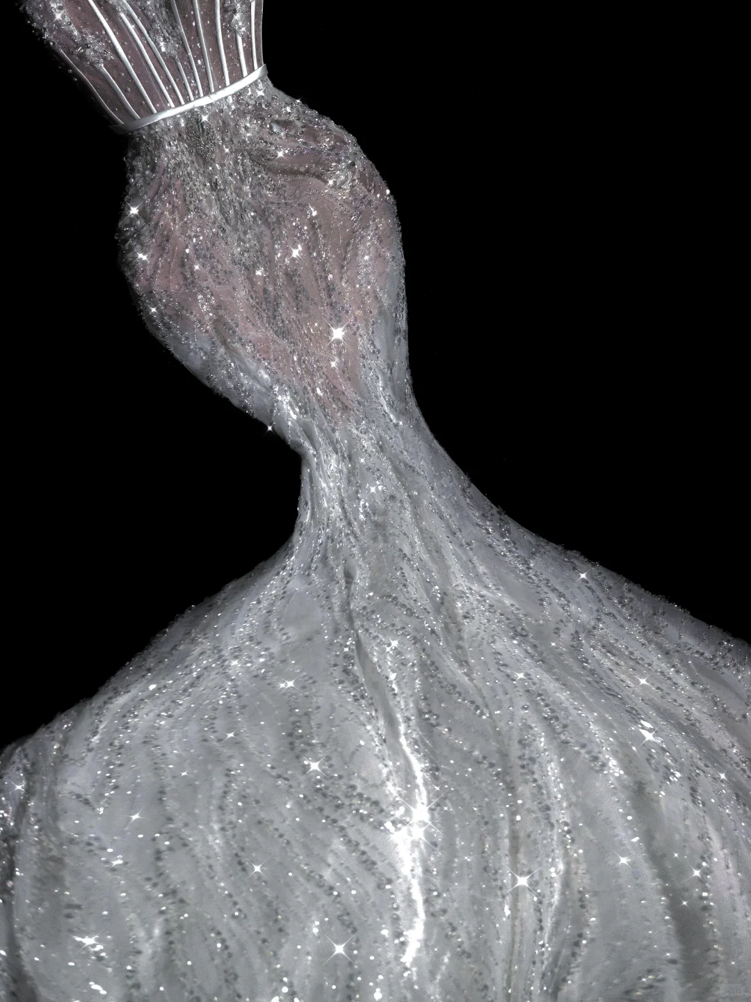 Shiny Silver Sequin Mermaid Sweetheart Neck Lace Prom Dress Evening Dress DP2963