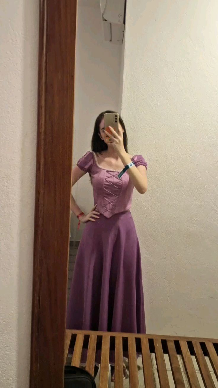 Purple A Line Puff Corset Satin Prom Dress Formal Dress Birthday Dress DP3391