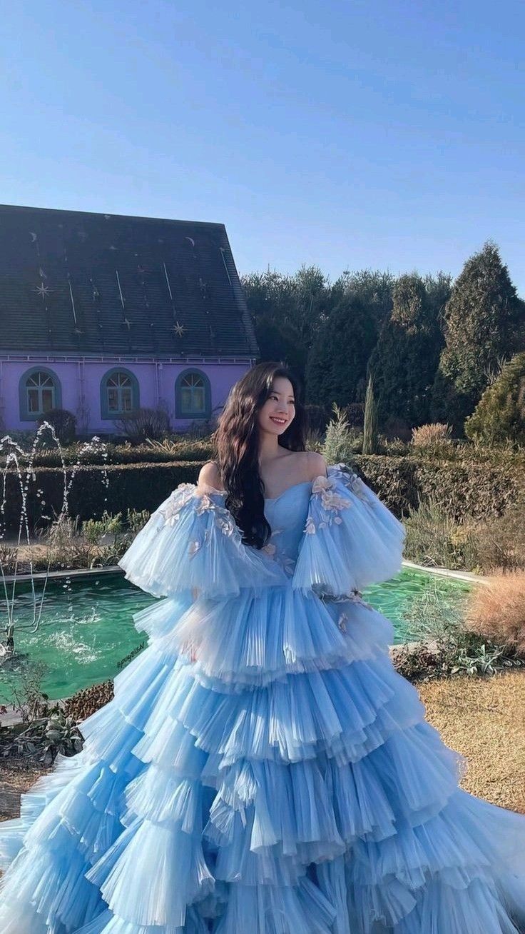 Princess A Line Off the Shoulder Appliques Blue Tulle Party Dress Birthday Dress DP2350