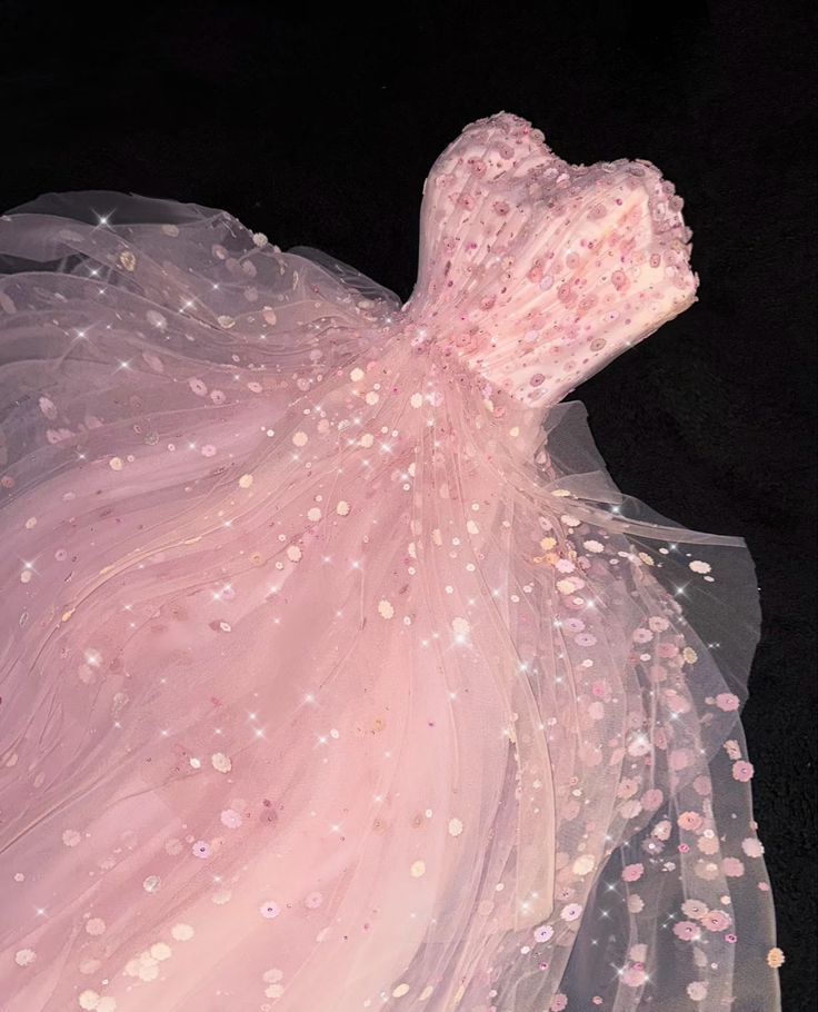 Romantic A Line Sweetheart Neck Flower Pink Tulle Long Prom Dress Evening Dress DP2059