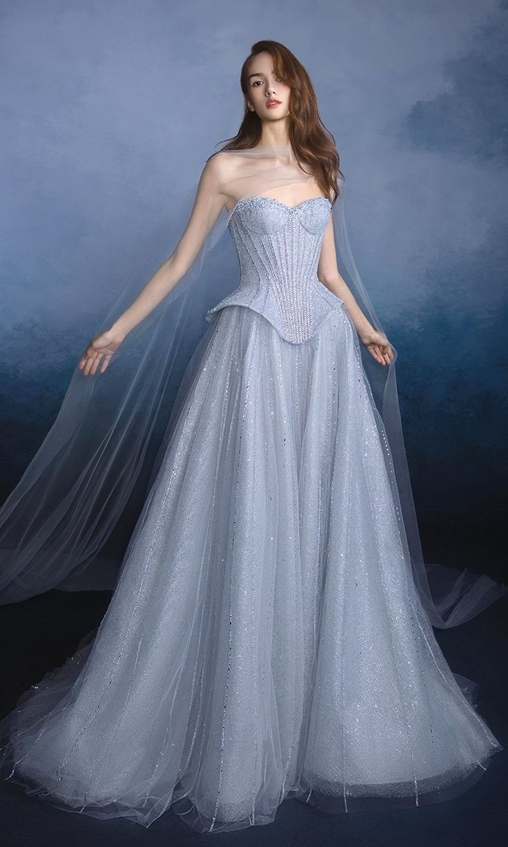 Dreamy Grey Ball Gown Sweetheart Neck Beaded Tulle 16th Birthday Dress Prom Dress DP3715