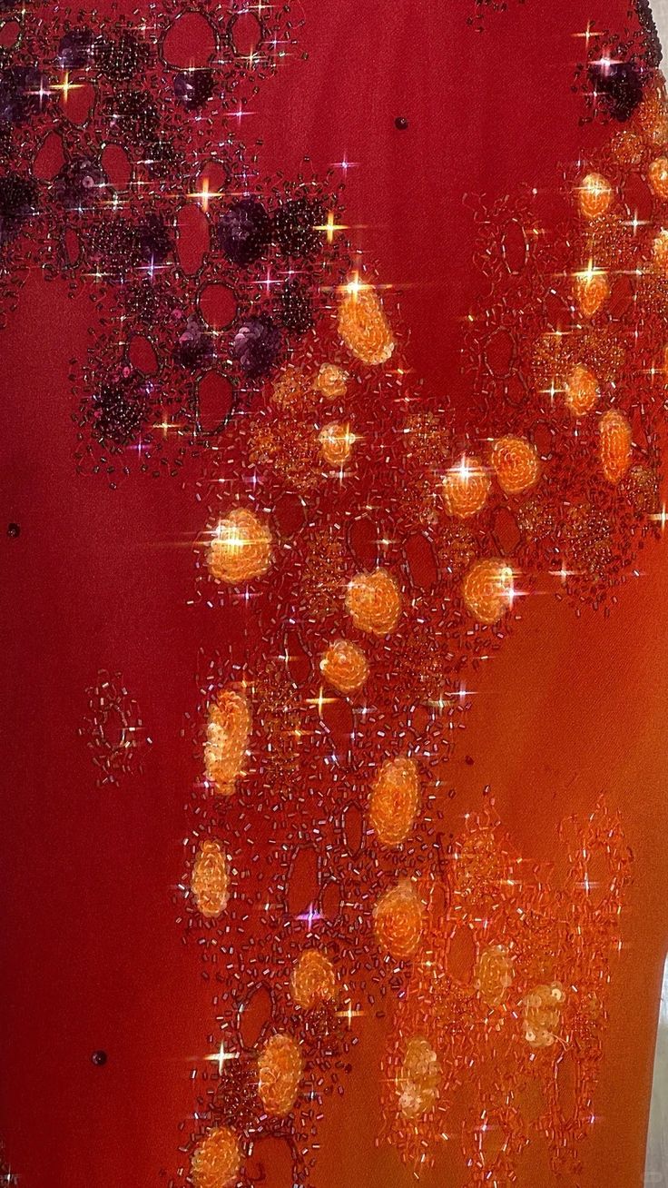Orange Red Ombre Sheath Spaghetti Strap Exquisite Beaded Chiffon Prom Dress 21th Birthday Dress DP3899