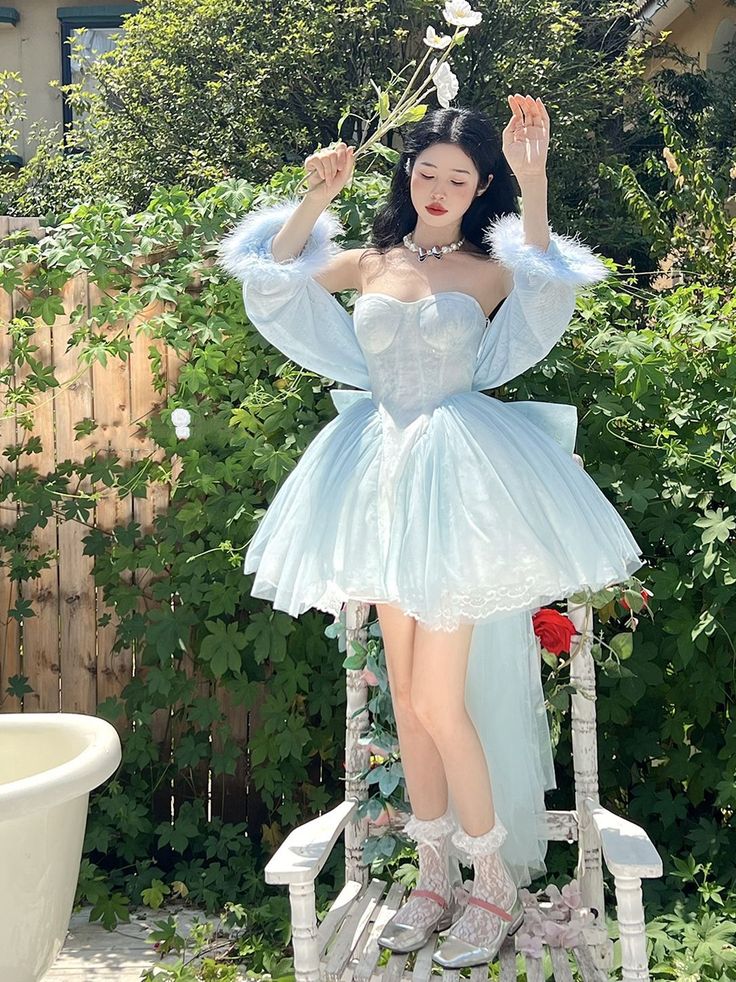 Baby Blue A Line Sweetheart Neck Lace Tulle Short Homecoming Dress Cocktail Dress DP2636