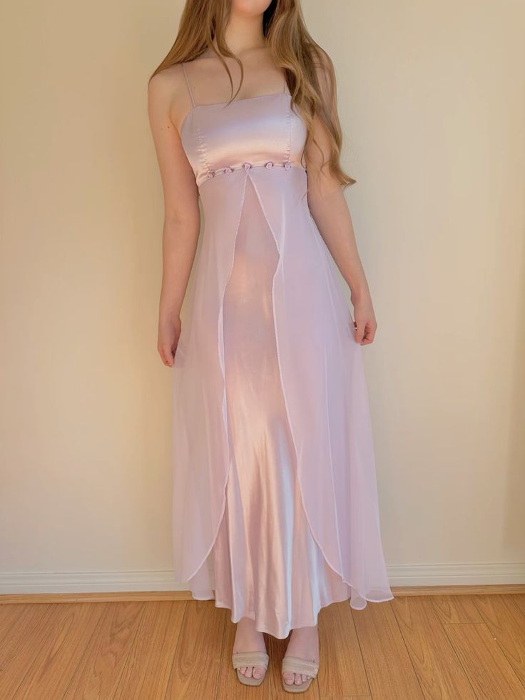 Retro Purple A Line Spaghetti Strap Flower Satin Chiffon Party Dress Evening Dress DP2869