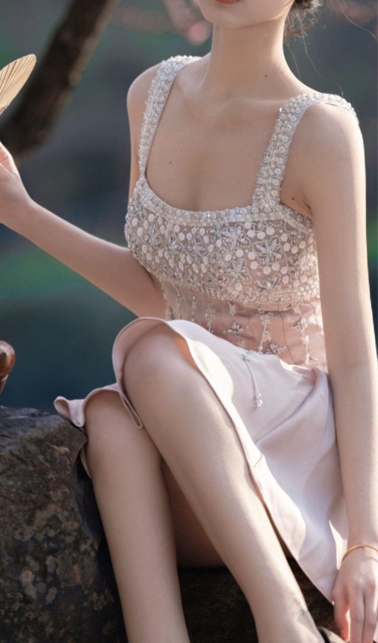 Gorgeous A Line Straps Beaded Rhinestone Pink Satin Short Homecoming Dress Birthday Dress DP2385