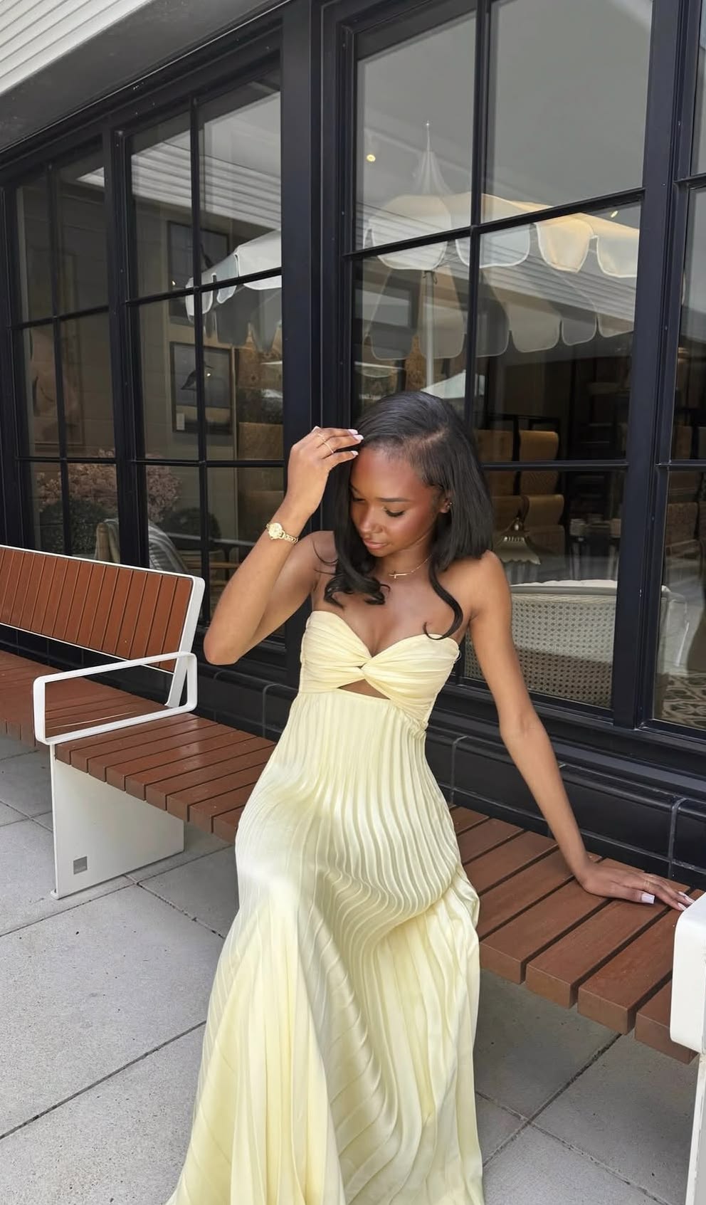 Light Yellow A Line Sweetheart Neck Pleated Satin Long Prom Dress Evening Dress DP7830