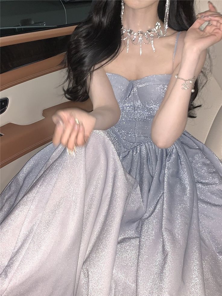 Pretty A Line Spaghetti Strap Sequin Prom Dresses Formal Evening Dress DP1366