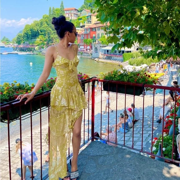 Charming Sheath Spaghetti Strap Chiffon Homecoming Dresses DP794
