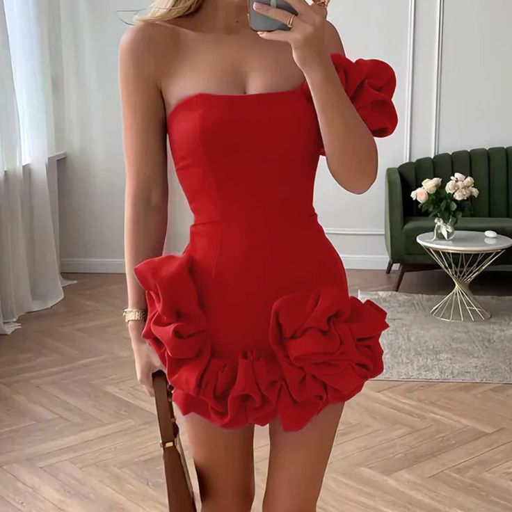 Blue Pleated Sheath One Shoulder Satin Short Party Dress Homecoming Dress Cocktail Dress DP3008
