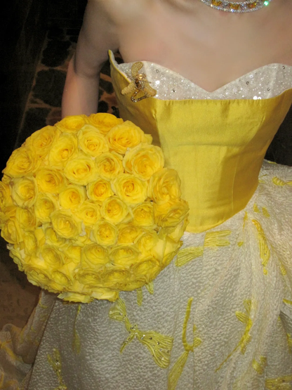 Charming A Line Sweetheart Neck Yellow Satin Long Sweep Party Dress Prom Dress DP2509