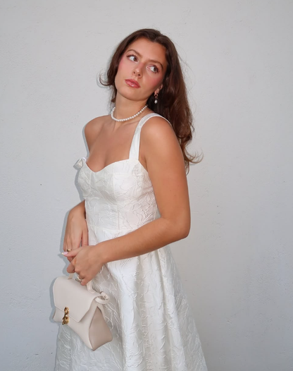 Cute Simple A Line Straps White Satin Short Homecoming Dress Birthday Dress DP1767