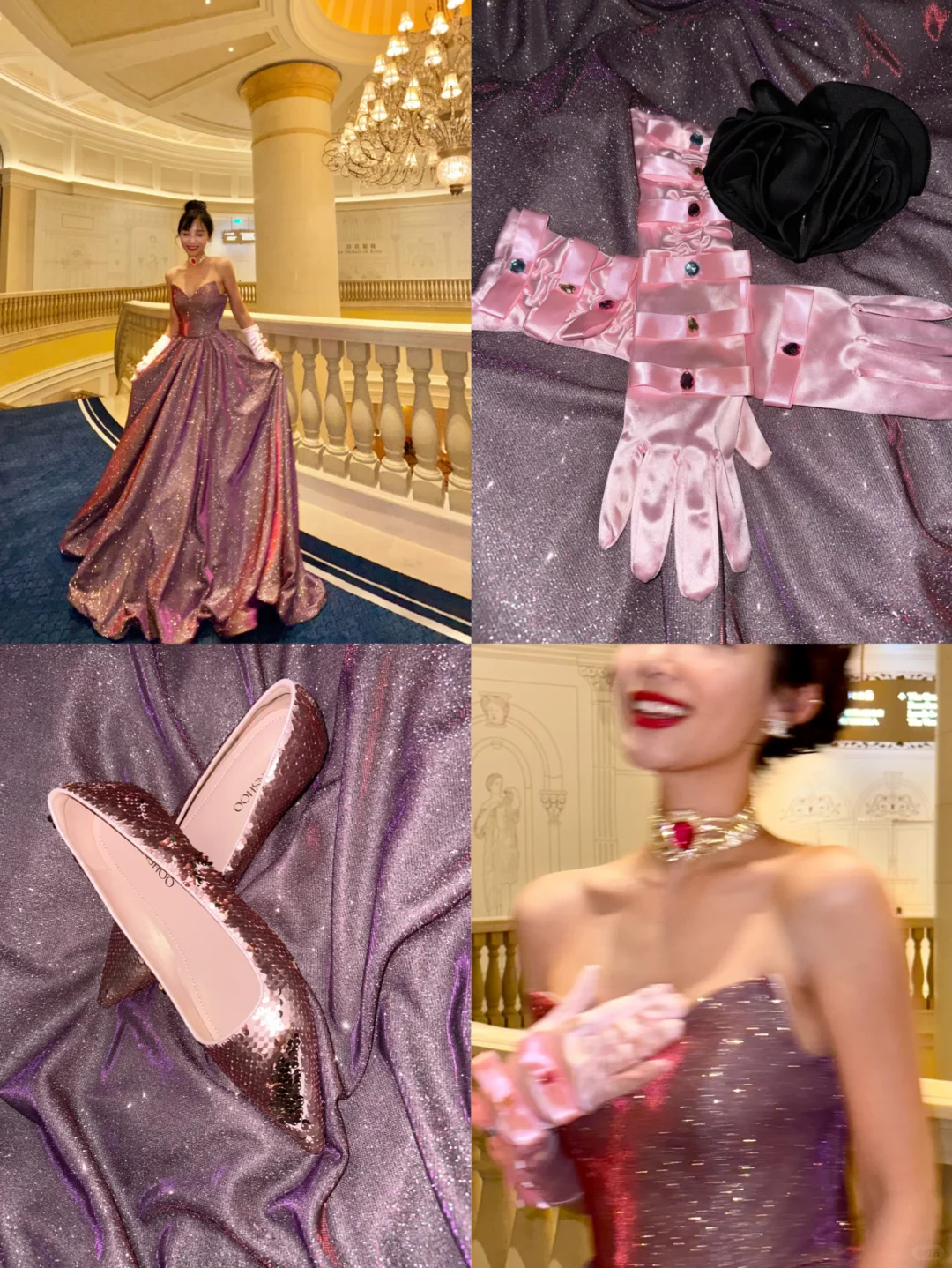 Dazzling A Line Sweetheart Neck Purple Sequin Prom Dress Party Evening Dress DP5342
