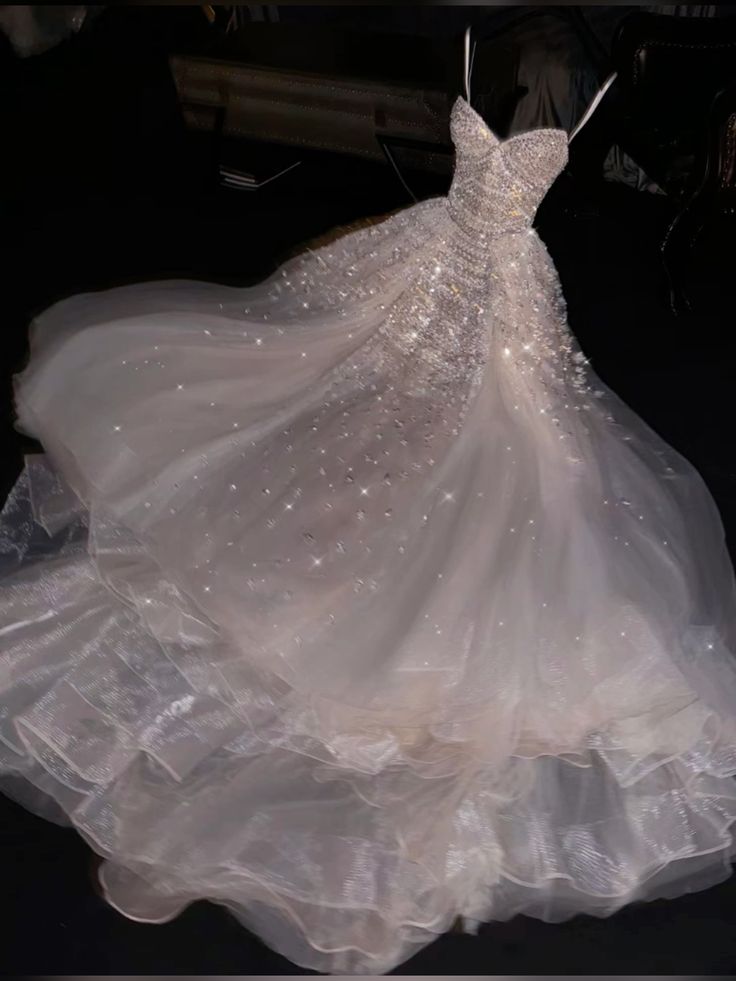 Exquisite A Line Sweetheart Neck Beaded White Tulle Long Prom Dress Evening Dress DP2866