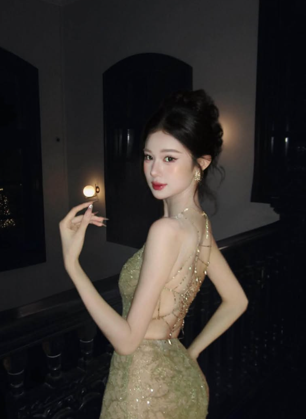Fresh Green Mermaid Straps ExquisiteLy Backless Prom Dress Evening Dress DP6617