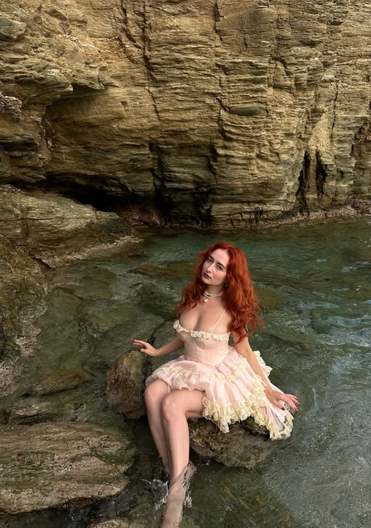 Pink A Line Spaghetti Strap Lace Layered Satin Short Homecoming Dress Date Dress DP4427