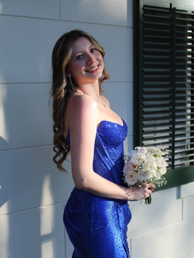 Royal Blue Mermaid Strapless Beaded Satin Long Prom Dress Evening Dress DP5943