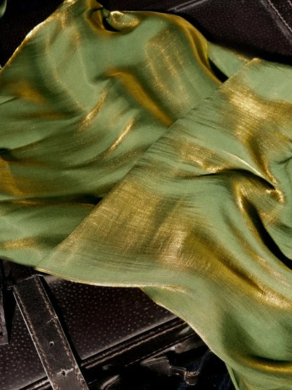 Charming A Line Spaghetti Strap Green Satin Prom Dress Evening Dress DP1711