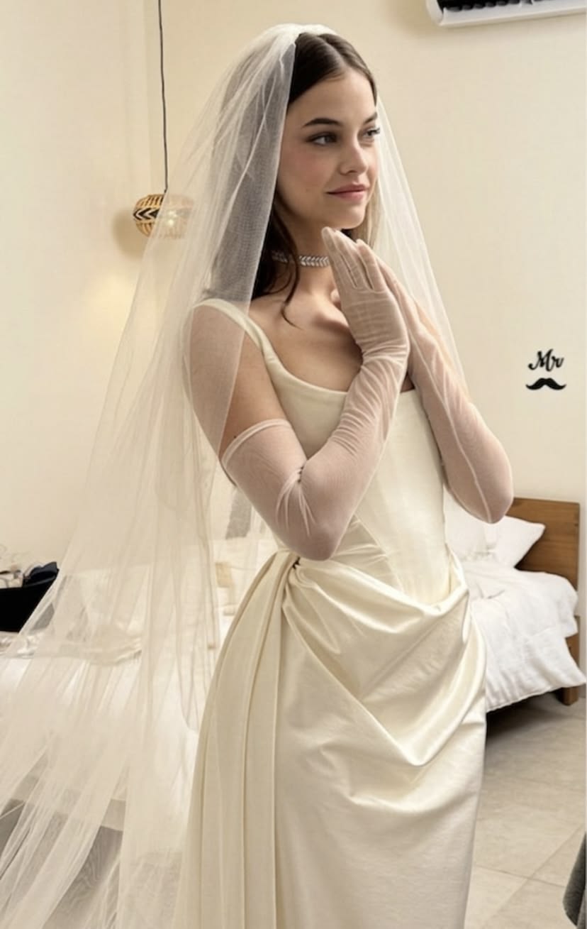 Classic A Line Straps Pleated White Satin Long Wedding Dress DP6849