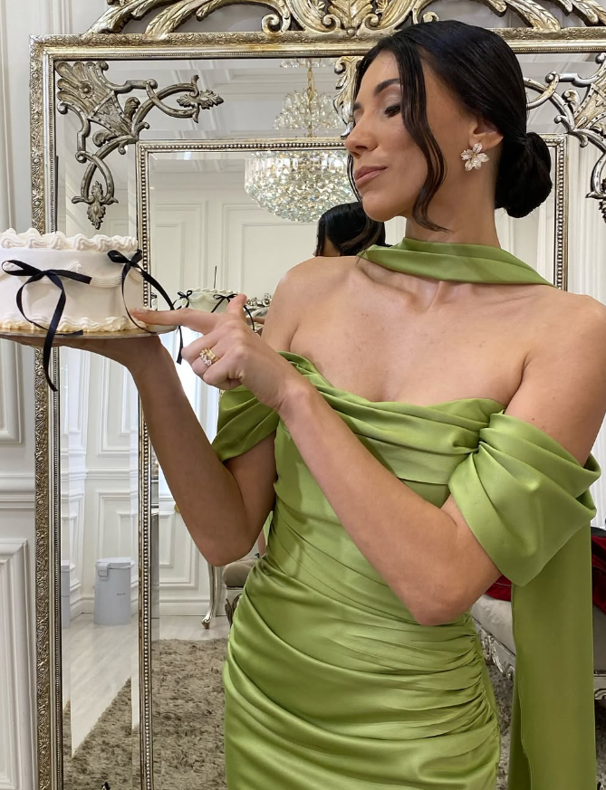 Elegant Mermaid Off the Shoulder Green Satin Long  Prom Dress Evening Dress DP1860