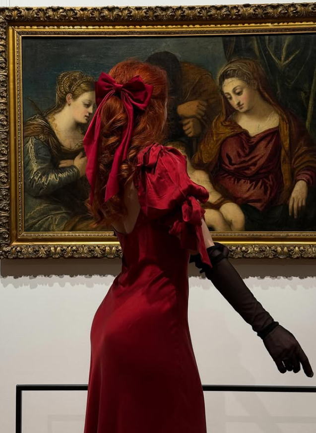 Burgundy A Line Puff V Neck Satin Long Prom Dress Date Dress DP4426