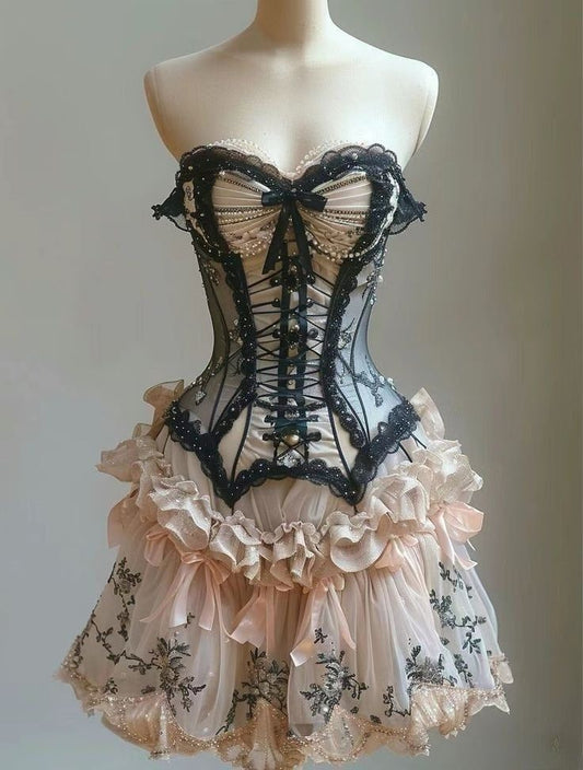Gorgeous A Line Sweetheart Neck Pearl Beaded Tulle Short Homecoming Dress DP1820