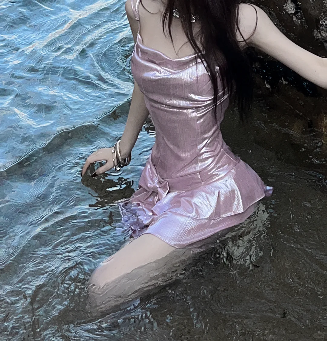 Cute A Line Spaghetti Straps Pink Satin Short Homecoming Dress Outfits DP3842