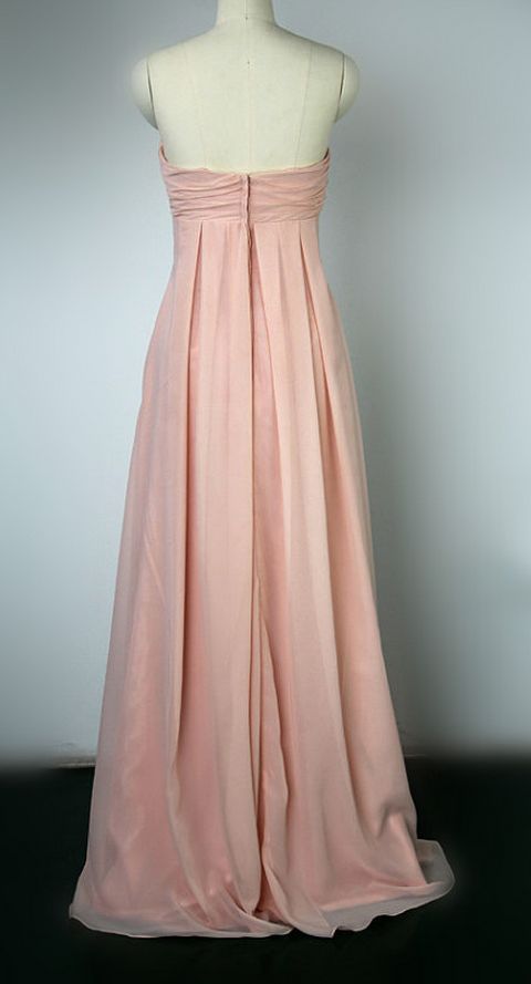 Simple A Line Sweetheart Pink Floral Chiffon Long Prom Dresses Formal Evening Dress DP3245