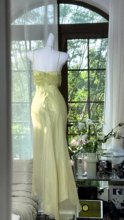 Dreamy Green Mermaid Halter Beaded Chiffon Prom Dress Formal Dress Party Dress DP3514