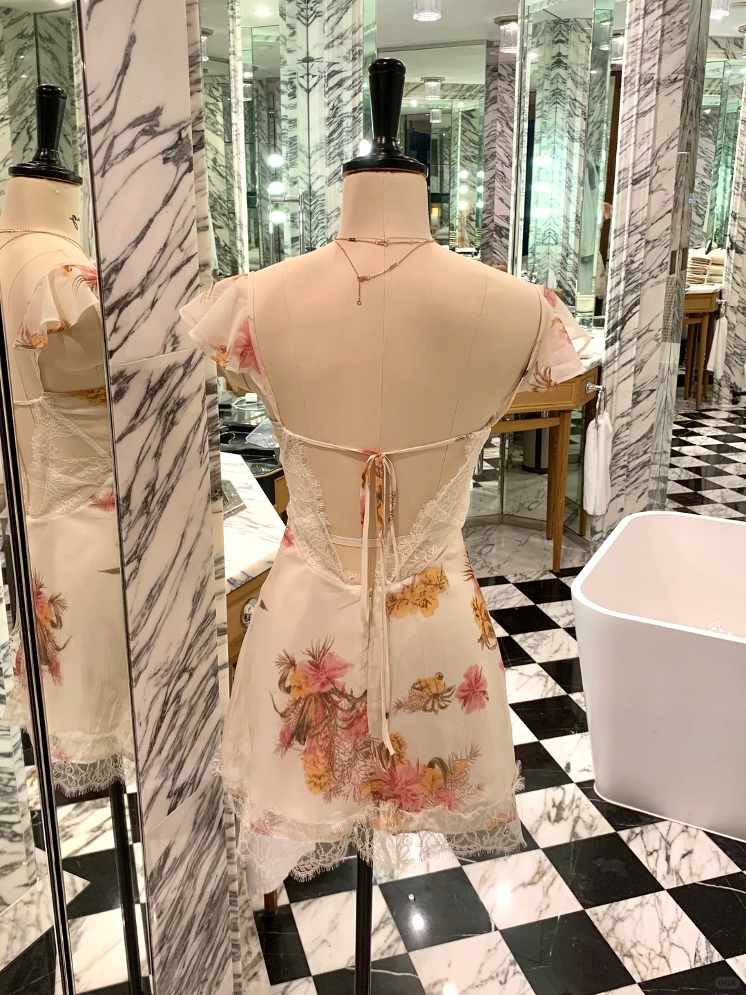 Summer Print Floral A Line Chiffon Short Prom Dress Homecoming Dress DP5459