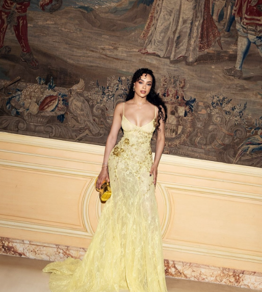 Yellow Lace Mermaid Spaghetti Straps Sexy Long Formal Dress Evening Party Dresses DP3126