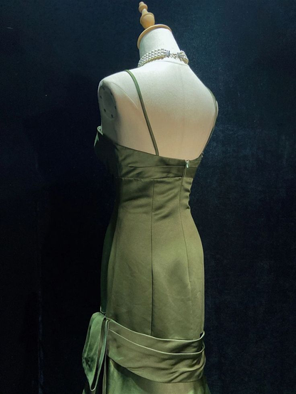 Green Sweetheart Long Evening Dress Wedding Party Dress DP126