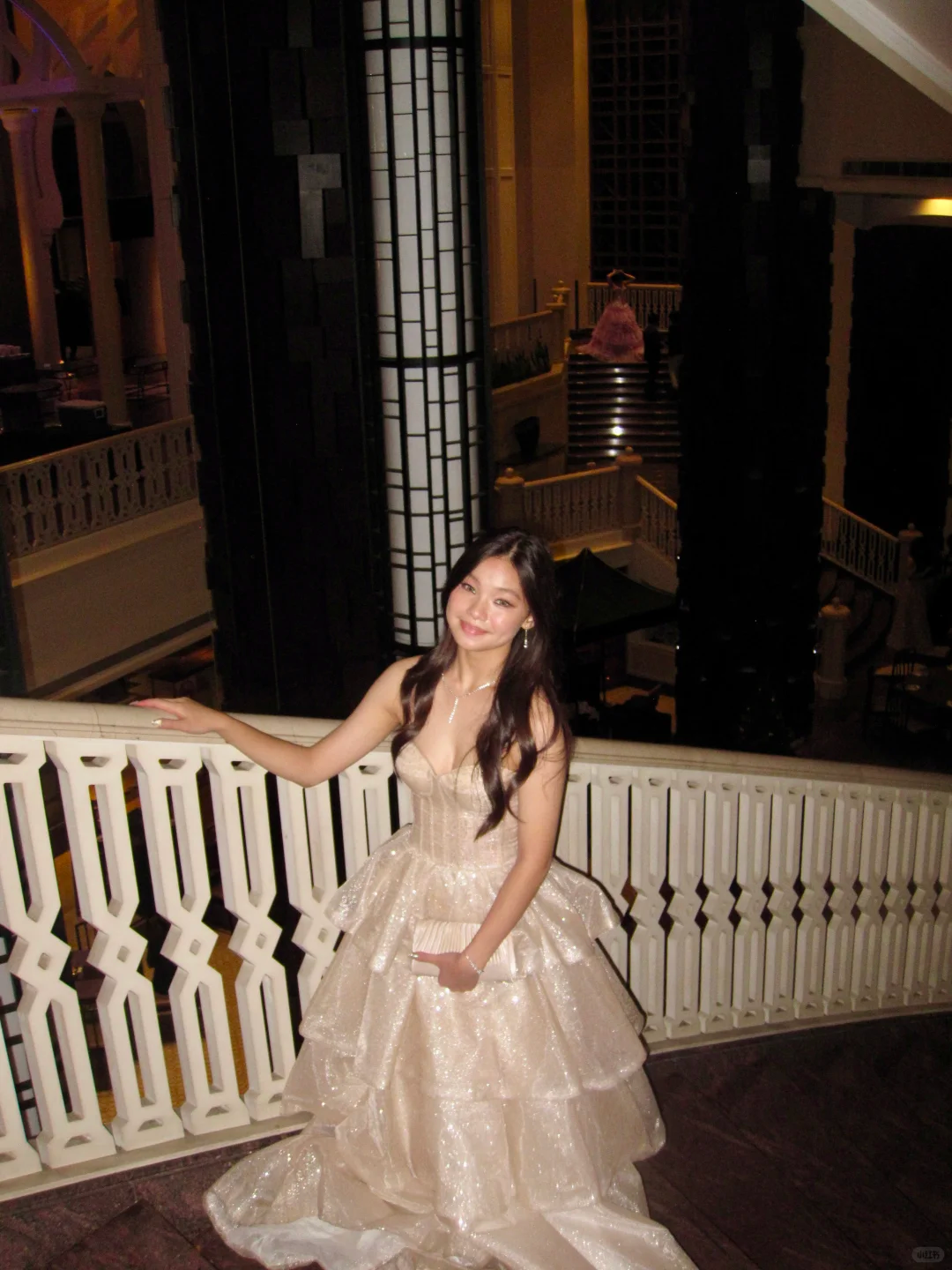 Shiny Champagne Gold A Line Sweetheart Neck Layered Sequin Prom Dress Evening Dress DP5393