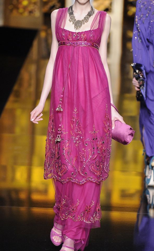 Vintage Hot Pink A Line Straps Embroidered Beaded Tulle Prom Dress DP4793
