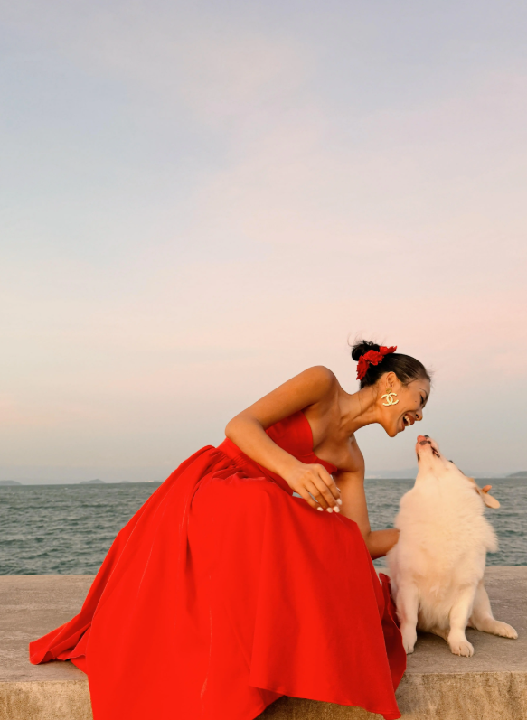 Warm Red A Line Sweetheart Neck Satin Prom Dress 21th Birthday Dress DP3896