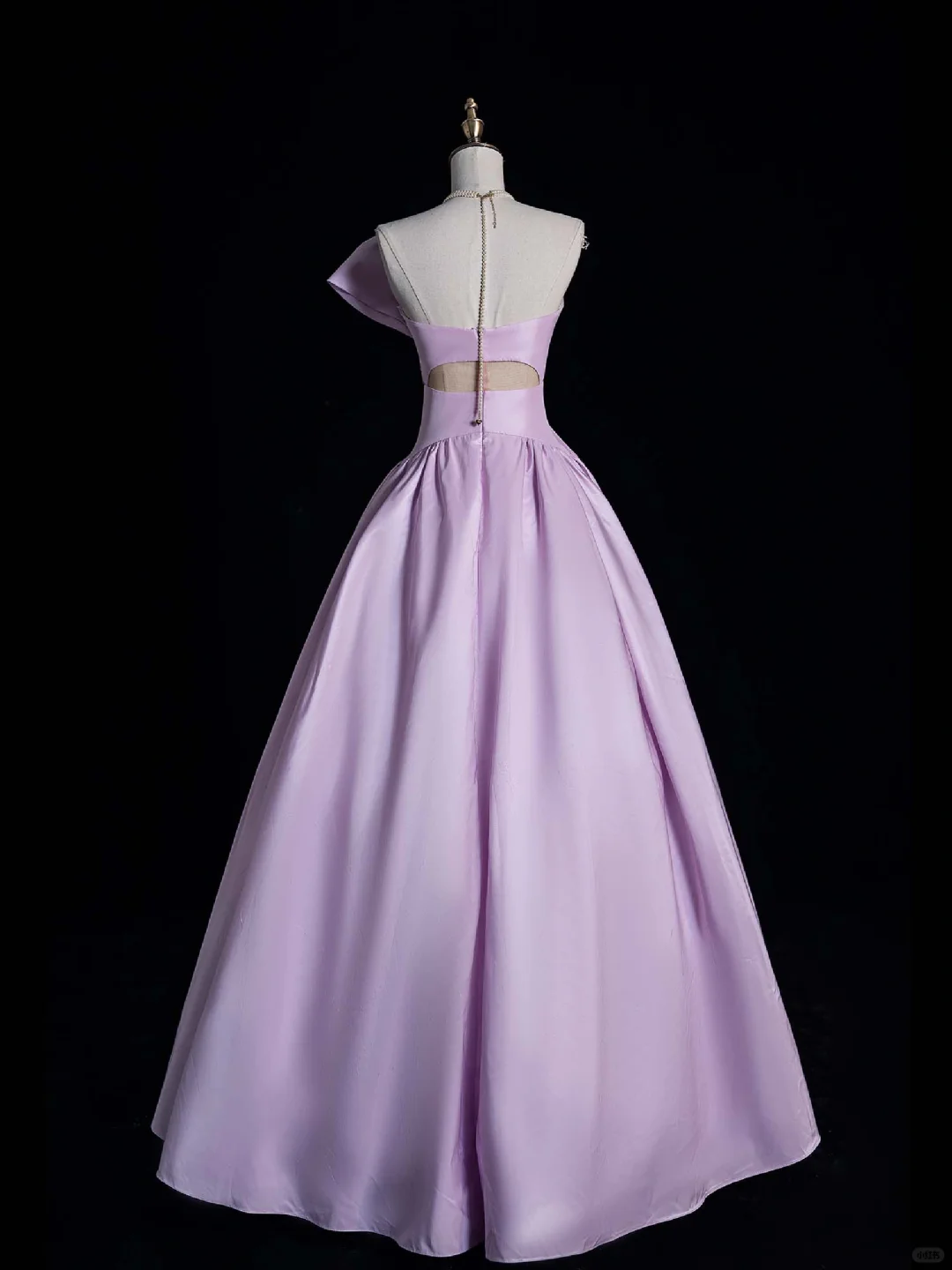 Cute A Line Strapless Lilac Bow Satin Party Dress Prom Graduation Prom Dress DP1986