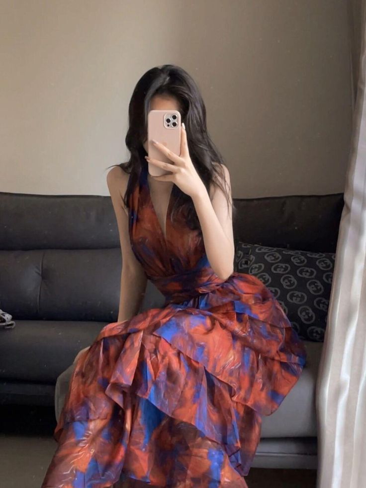 A Line Halter Layered Backless Chiffon Prom Dresses DP848