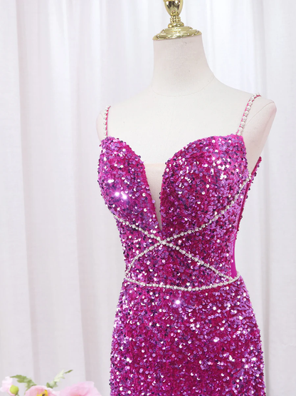 Generous Mermaid Sequins Long Prom Dress Evening Dress DP418