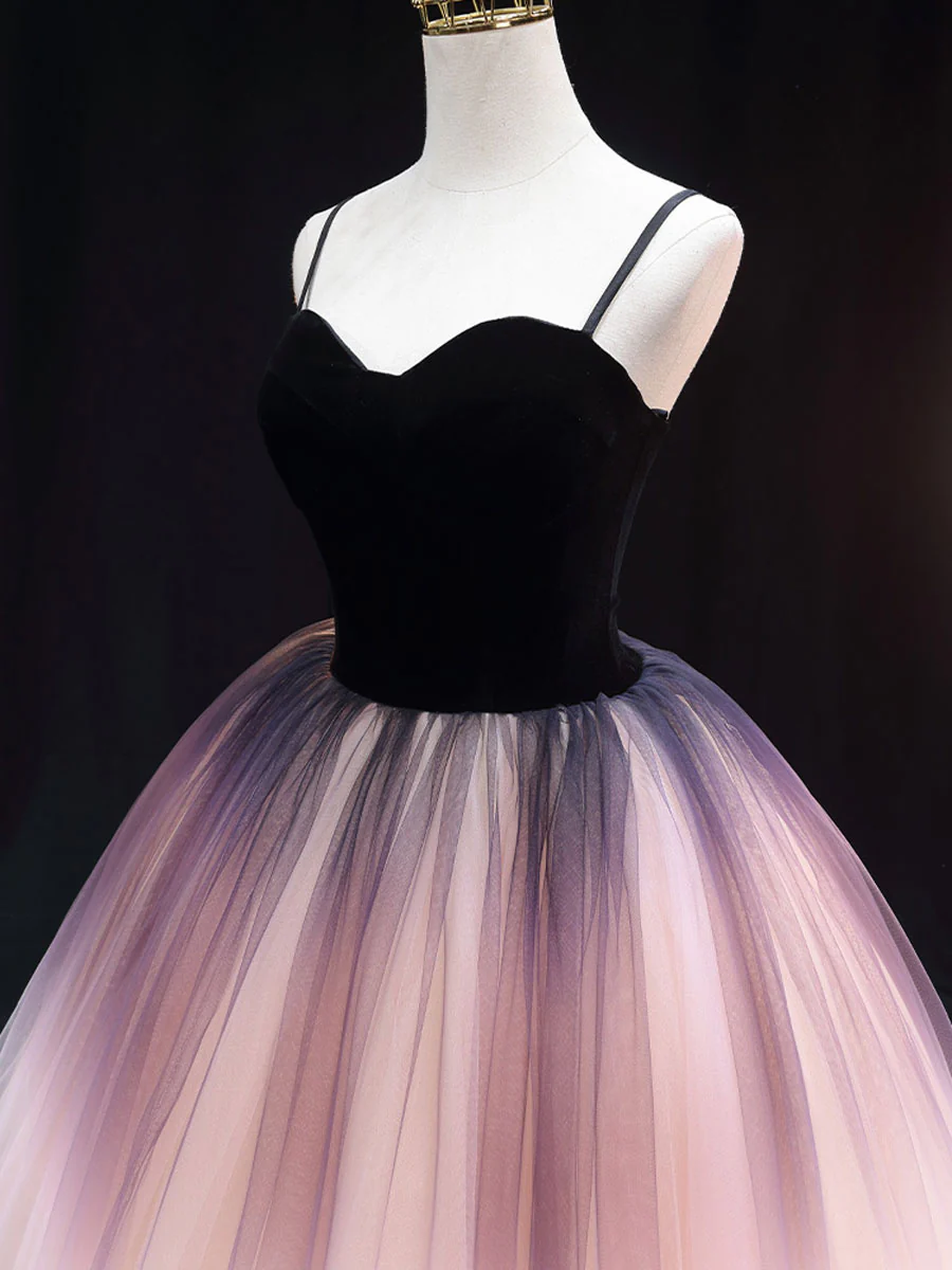 Fashion Purple Ombre Tulle Long Prom Dress Evening Dress DP403