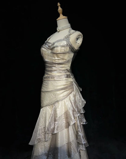 Light Champagne Long Prom Dresses New Long Evening Gowns DP1973